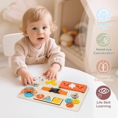 9-in-1 Montessori Busy Board for Toddlers – Educational Travel Toy for Ages 3-5