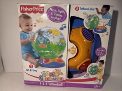Fisher-Price Baby Gymtastics 1-2-3 Tetherball 2005 Vintage Lights Music Toy New