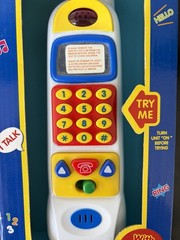 Vintage New Megcos Toddler Phone Toy Musical Learning Mirror Talking Numbers