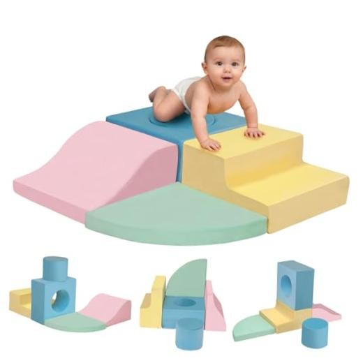 Climbing Toys for 1 Year Old, Baby Foam Climbing Blocks Indoor | Soft play