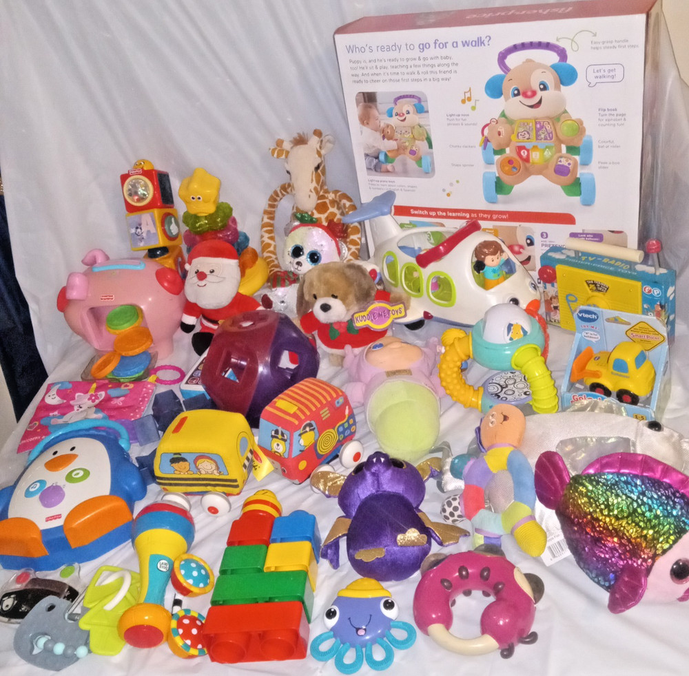 Baby Toddler Vtech, Fisher Price Bundle Lot of 40+ new Sensory Activity toy used