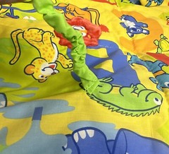 Soft Play Cloth Book Busy Mat ABC Jungle Enrichment Toy Safari Infant EUC 2005