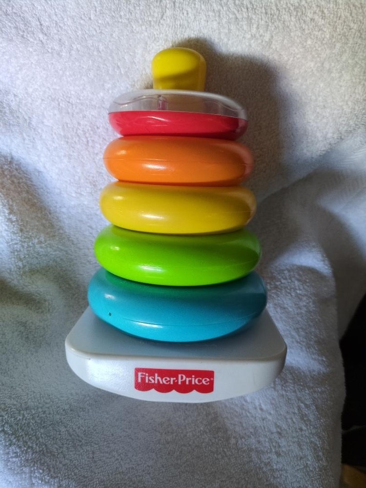 Mattel Fisher Price Rock-a-Stack Colored Ring Stacker Toy Toddler Baby 2004