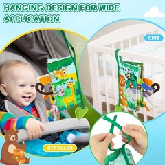BBWOO Soft Baby Book Toy – Newborn Boy Girl Shower Gift – Tummy Medium, Green