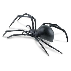 Black Widow Spider Figurine – Realistic 6.5″ Arachnid Figure – Educational