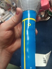 Lakeshore Stuffed Play Toy Microphone Softy 9″ X 3″ Blue Grey Yellow