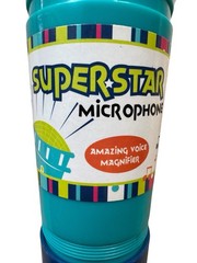 Superstar Microphone Battery Free Voice Amplifying Echo Toy for Kids Blue Yellow