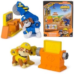 , Power Tool Pups, Rubble & Wheeler Toy Figures with 2 Construction Tools & 2