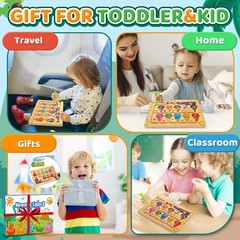 Busy Board Travel toys for Toddlers Kids, Montessori Toys Magnetic Color and Num