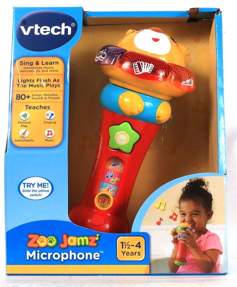 Vtech Zoo Jamz Sing & Learn Microphone 80 Plus Songs Age 1 1/2 To 4 Years