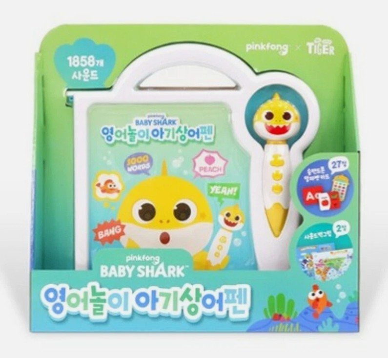 Pinkfong Baby Shark Smart Sound Pen English Learning Book Card Set Kids Toy