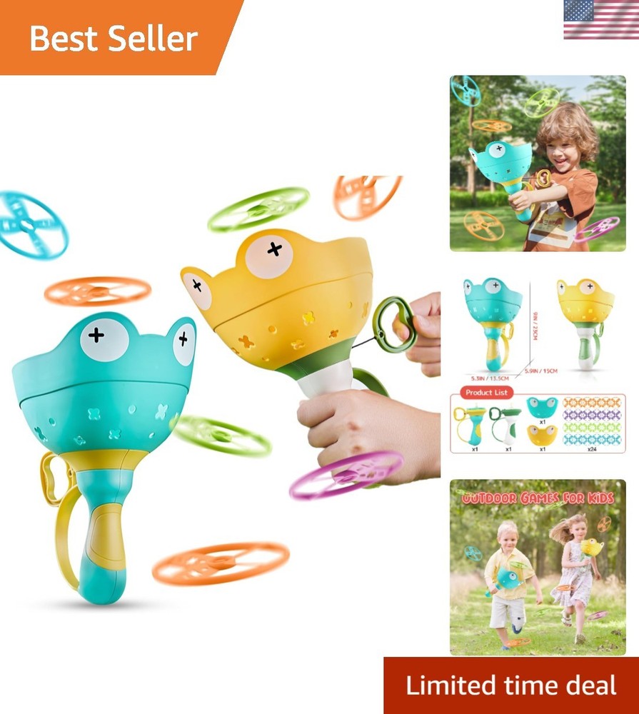 Manual Flying Disc Catching Game – Engaging Outdoor Activity for Kids 4-8