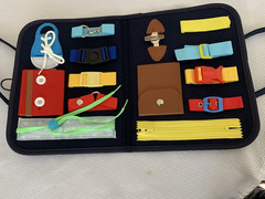Busy Board Toy Activity Developing Sensory Board – Blue