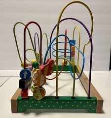 Large Bead Rollercoaster Toy Early Childhood Developmental Multicolor 14”