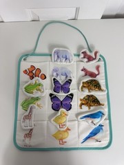 Lovevery Quilted Critter Pockets The Realist Play Kit Cotton Montessori Matching