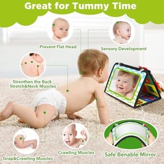 Black and White Baby Mirror for Visual Stimulation