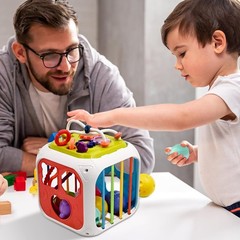 7 in 1 Baby Toys 6 to 12 Months Activity Cube Montessori Toys for 1