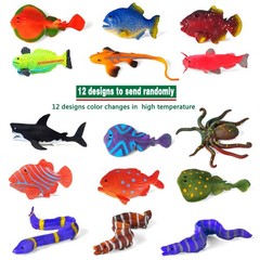 12 Pack Color Changing Sea Animal Toys,Change Ocean Animals Small