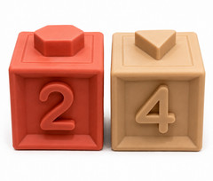 Silicone Baby Blocks Replacement #2 & #4 Soft Sensory Montessori Teething Toys