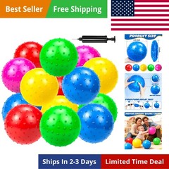 20Pcs Bouncy Balls for Kids Toddlers, 9 Inch Sensory Balls Spiky Massage Stre…