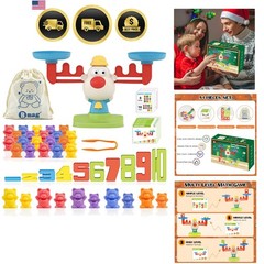 Balance Math Toys STEM Learning Game Counting Stacking Educational Toys for Kids