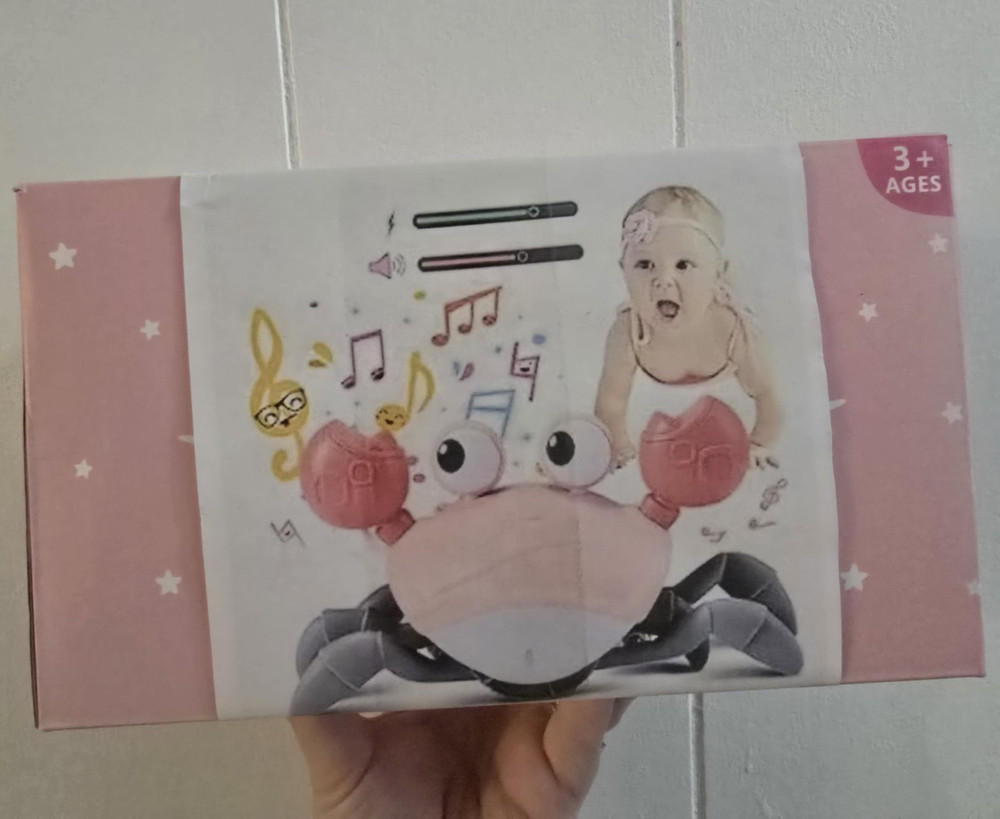 Crawling Crab Musical Activity Toy Sea Life Crab Theme Pink/Gray Ages 3+