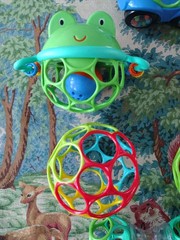 6 BABY OBALL Toys O BALL Rattle Multicolor Easy Grasp Balls Dumbbell Car A