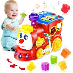 Baby Train Toy Musical Gift for 1 Year Old Boy Girl 6-12 Months Baby Learning