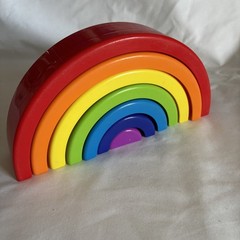 Unbranded Rainbow Stacker/Nesting Toy, Early Learning 7 PCs Montessori Toy Block