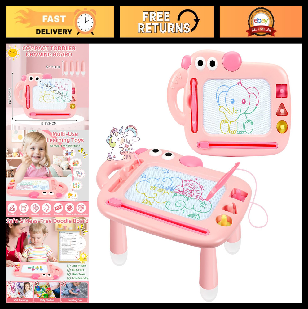 Magnetic Drawing Board for Toddlers 1-3, Erasable Doodle Pad, Early Learning Toy