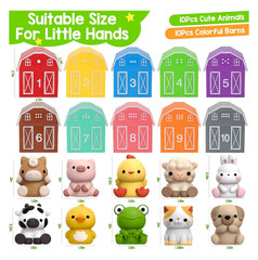 NEW! FARM ANIMAL COUNTING 1 – 10 & COLOR LEARNING TOY FOR TODDLERS KIDS BARN, 1+