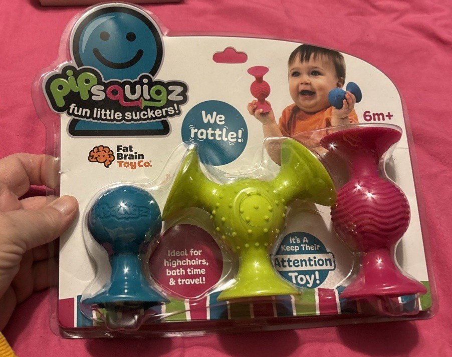 Fat Brain Toy Co- Pip Squigz, NIB- 6mos+