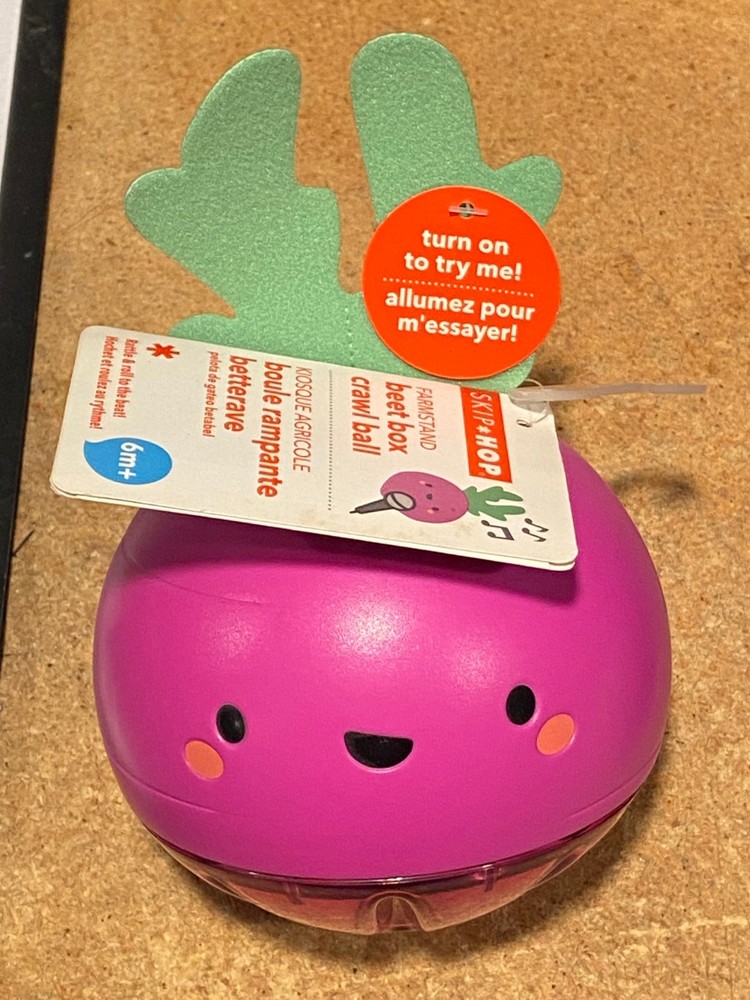 Skip Hop 7.5″ Beet Box Crawl Ball Toy 6m+ *NEW w/Tags* u2