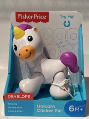 Fisher-Price Unicorn Clicker Pal Toy White Ages 6 to 36 Months NEW