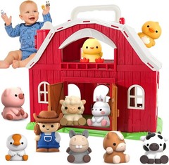 Toys for 1 2 3 Years Old Boys and Girls, Big Barn Toy with Farm Animal