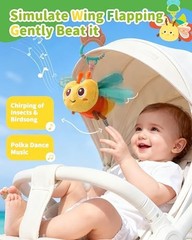 Musical Flying Ladybug Toy – Car Seat, Stroller, Crib & Play Gym Hanging Toys…
