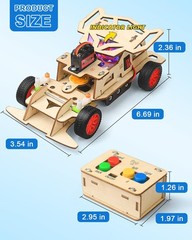 STEM Kits for Kids 8-10, STEM Toys for Boys Ages 8-13, Remote Control Car, Woode