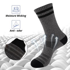 COOVAN 6 Pairs Mens Crew Socks Work Cotton Athletic Running Thin Socks Casual…