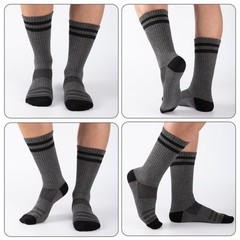 COOVAN 6 Pairs Mens Crew Socks Work Cotton Athletic Running Thin Socks Casual…