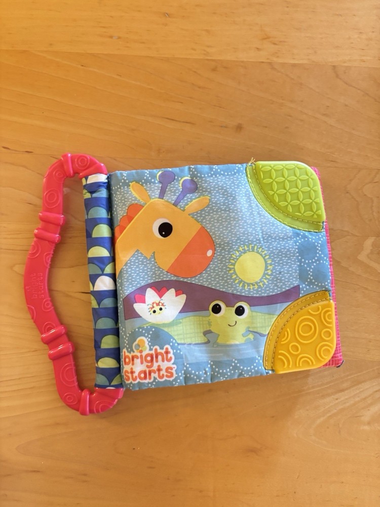 Bright Starts Jungle Cloth Activity Book Baby Toy, Multicolor
