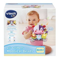 VTech Lil Critters Moosical Beads Soft Cow Toy for Babies 0-24 Months