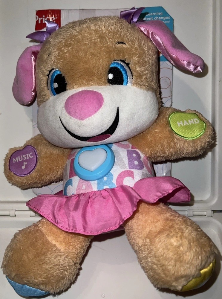 Fisher-Price Laugh & Learn Smart Stages Sis Plush Toy Brown NEW Partially Open