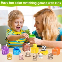 Montessori Farm Animal Toys for Toddlers 1-3 Counting Sorting Set