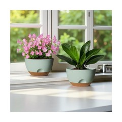 12 Inch Large Self Watering Pots, 2 Pack Plant Pots with Draina… FAST USA SHIP