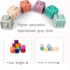 Soft Stacking Blocks – Sensory Montessori Toys for Babies & Toddlers 6-36 Months