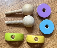 Plan Toys Nuts And Bolts Toy – Wood Screw – Eco Friendly Montessori Educational