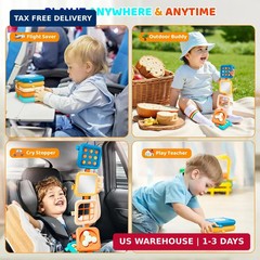 Montessori Busy Board for 1 Year Old, Airplane Toys for Babies 6-12 Months, Sens