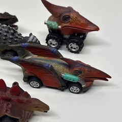 DINOBROS Dinosaur Toy Pull Back Cars, Lot of 6 Dino Toys