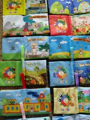 My First Soft Book,Nontoxic Fabric Baby Cloth lot Of 14 Crinkle Soft Book Teytoy