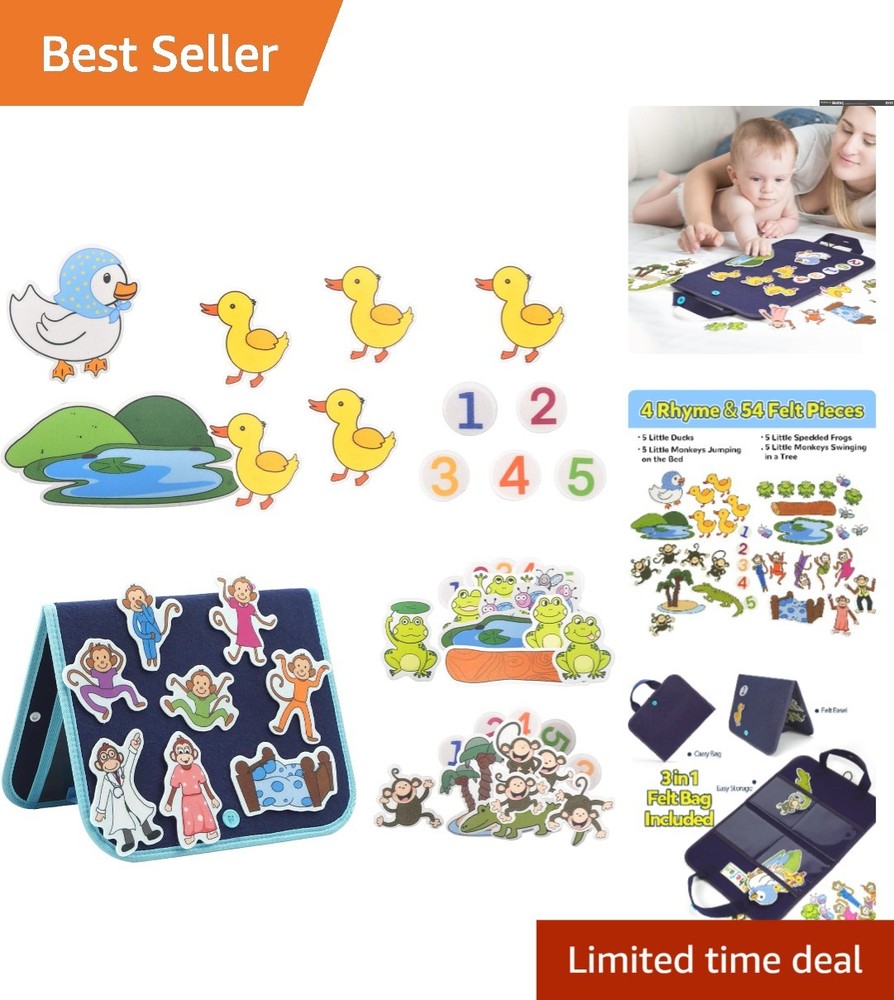 Deluxe Felt Storytelling Kit for Little Ones: 4 Classic Nursery Rhymes Included